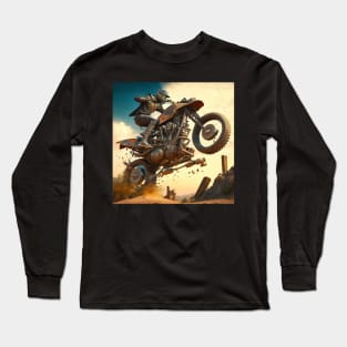 Dirt bike stunt cgi style Long Sleeve T-Shirt